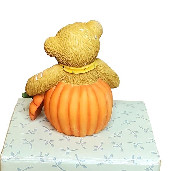 Cherished Teddies Leslie Friendship Is Pumpkin Up Everywhere Fall Figurine 2.5" - Picture 7 of 10
